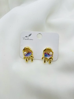گوشواره مینا کاری مدل اشک